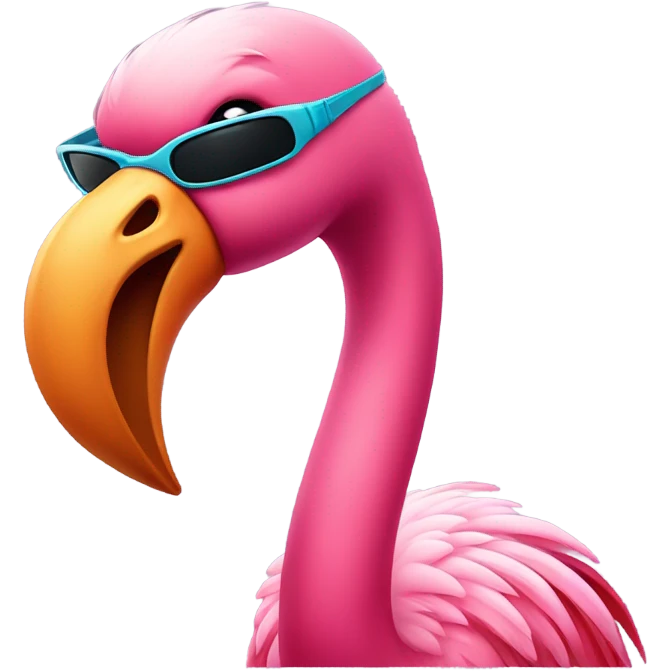 Flamingo hype emoji