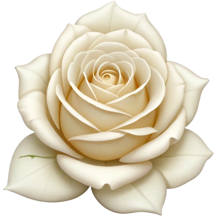 white rose, without green leaves, just flower emoji