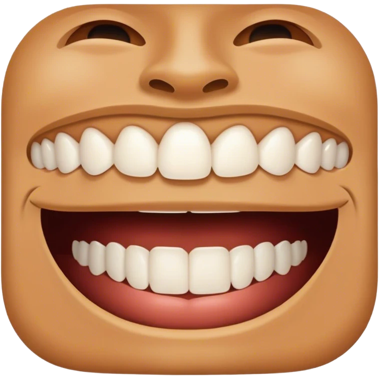 Like a top of the top teeth row biting down on my buttom lip emoji