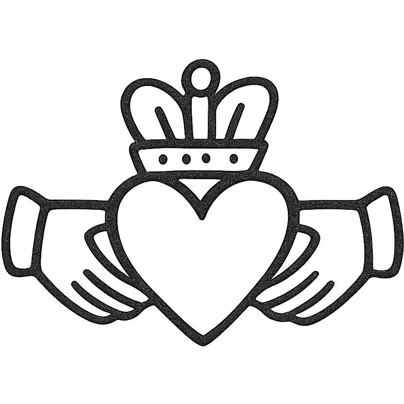 claddagh outline emoji