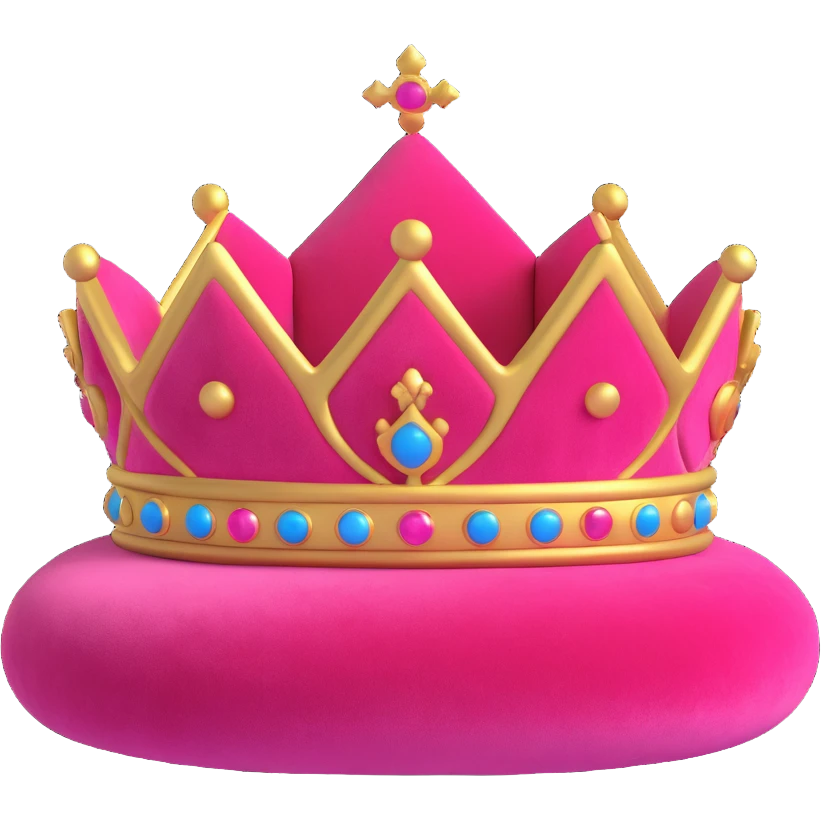 crown with a pink velvet cushion emoji