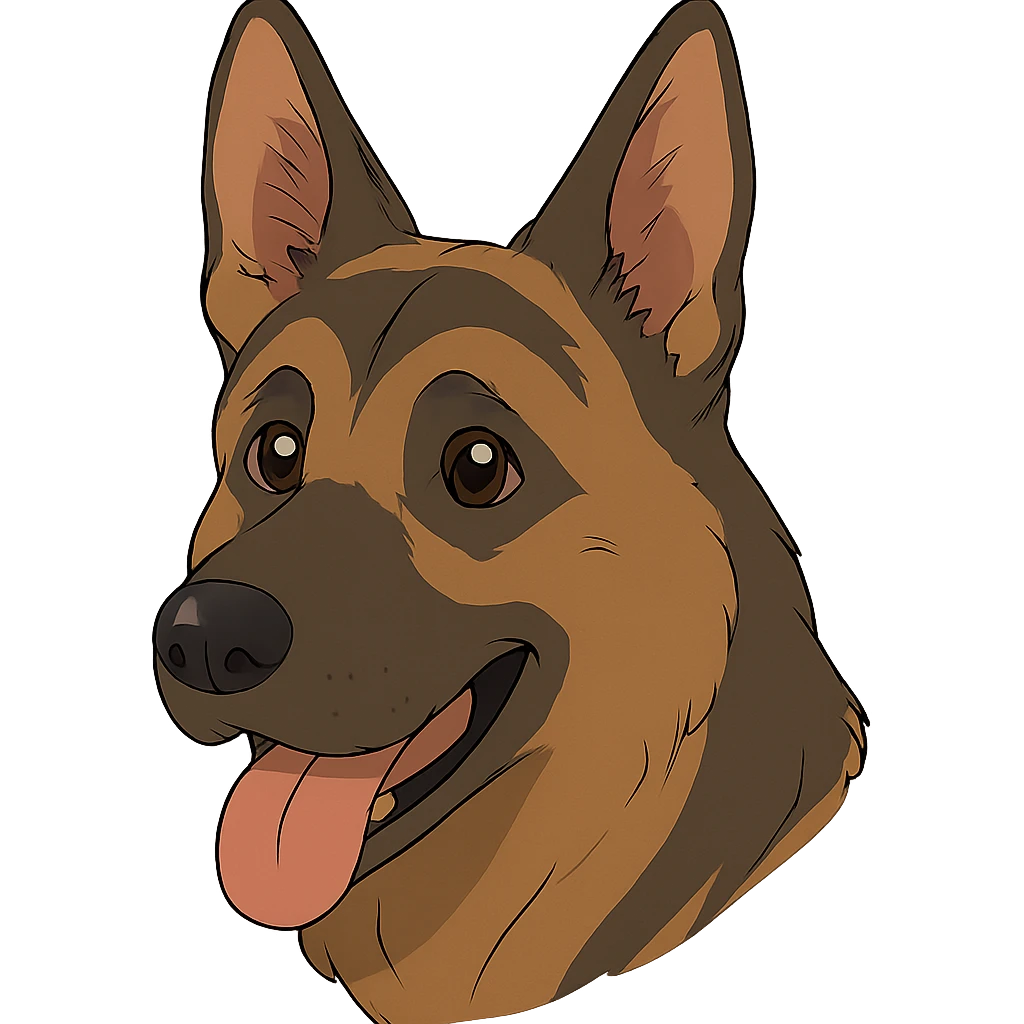 German shepherd dog head only emoji