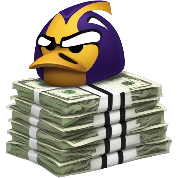 Money in Baltimore ravens jersey emoji