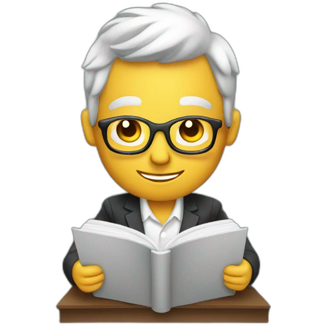 entrepreneur reading a book emoji