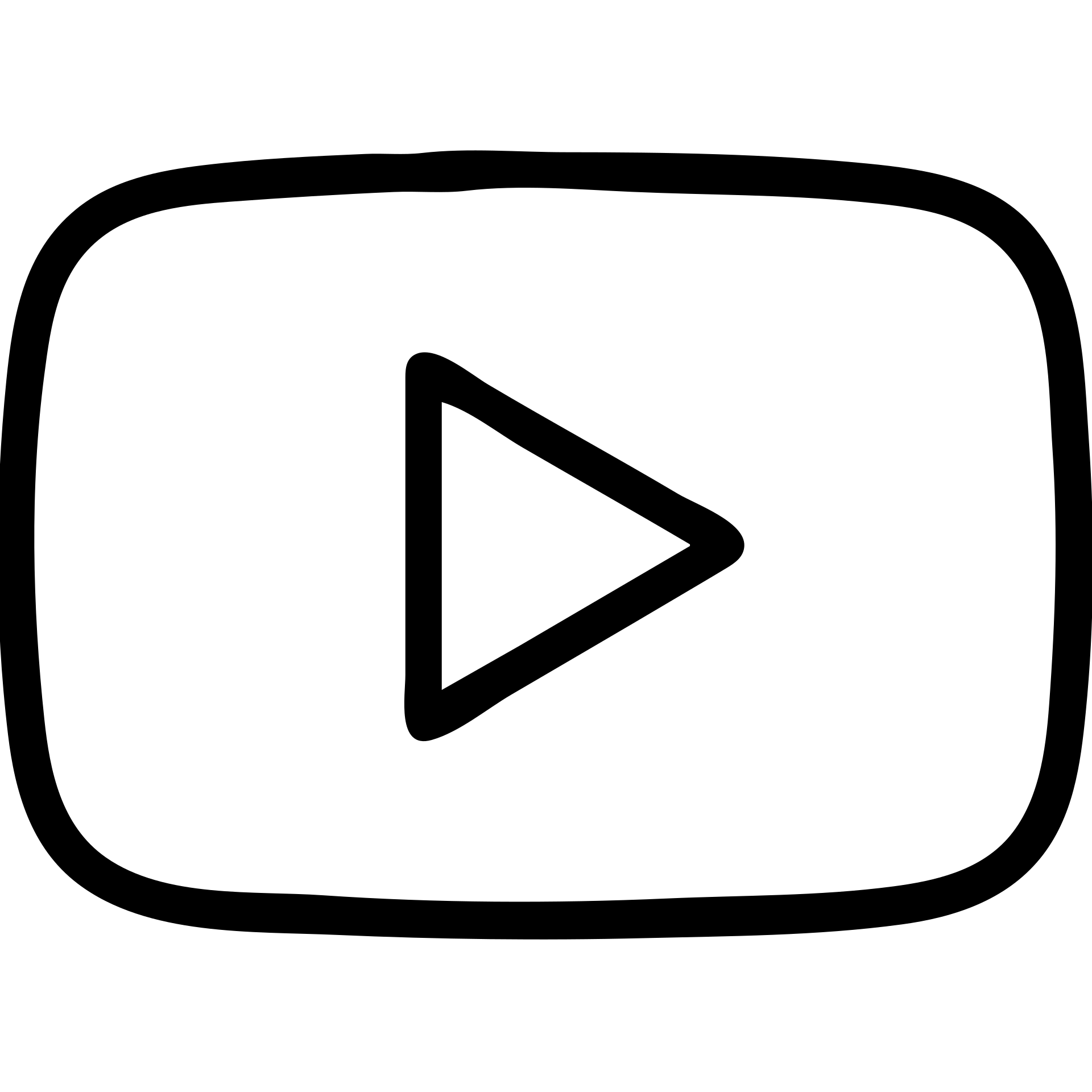 YouTube logo outlined icon emoji