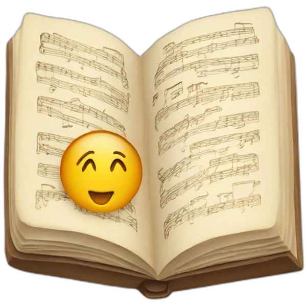 book and music emoji