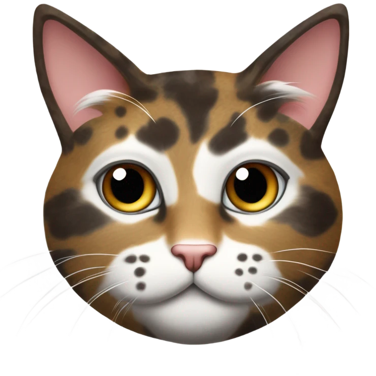 Furry speckled cat  emoji