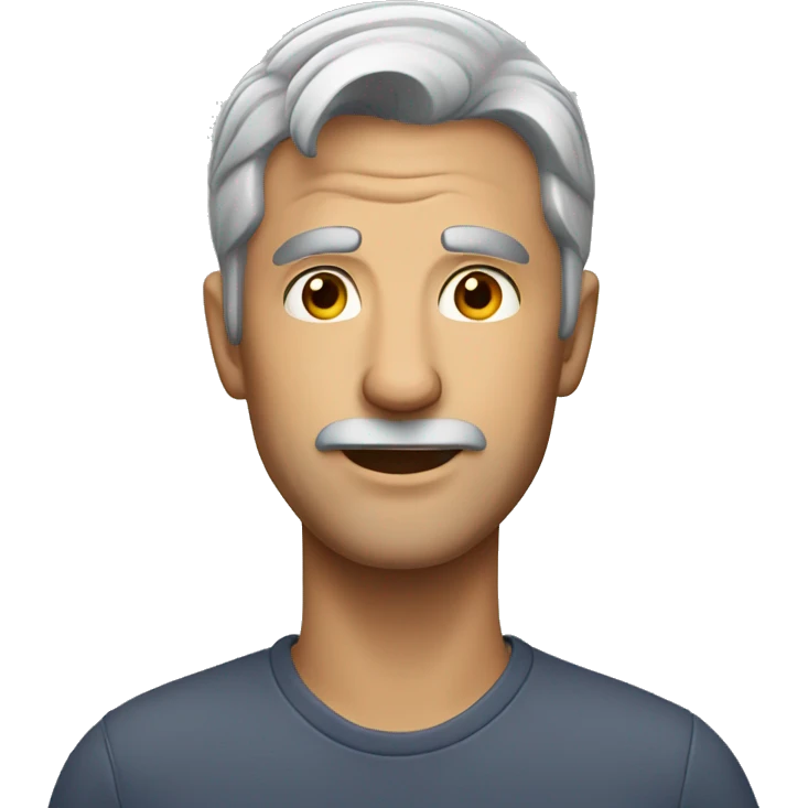 man with grey hair emoji