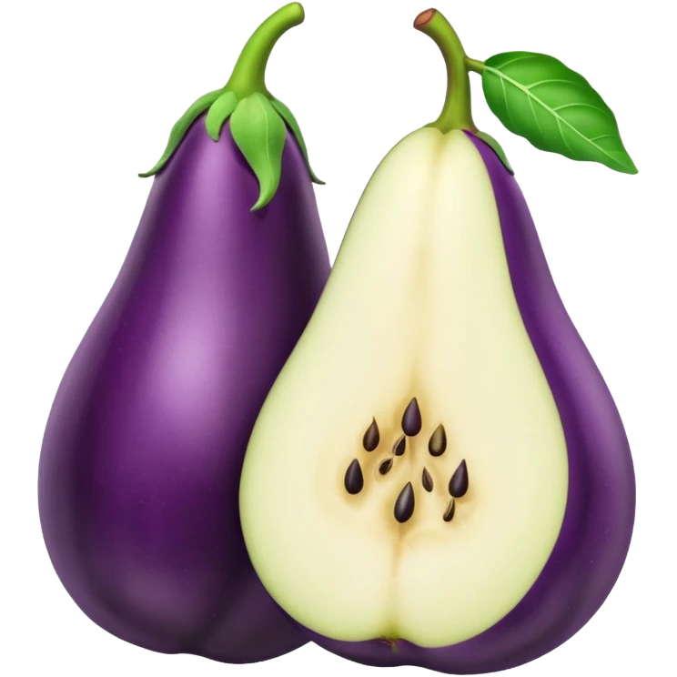 eggplant inserted into pear emoji