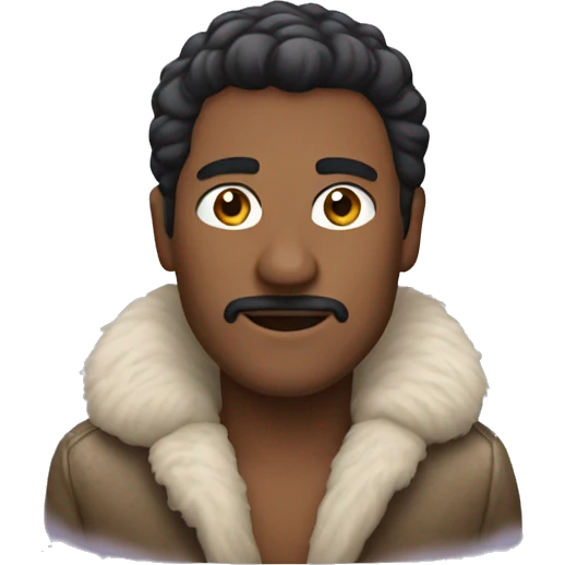 A man wearing a fur coat emoji