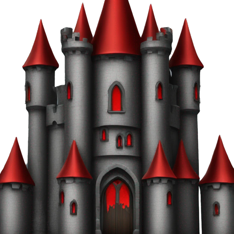 Black and red gothic castle emoji