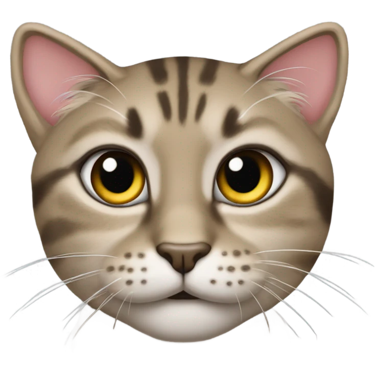 Коричневая кошка танцует emoji