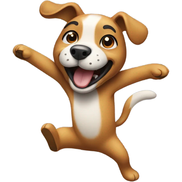 Dog dancing emoji