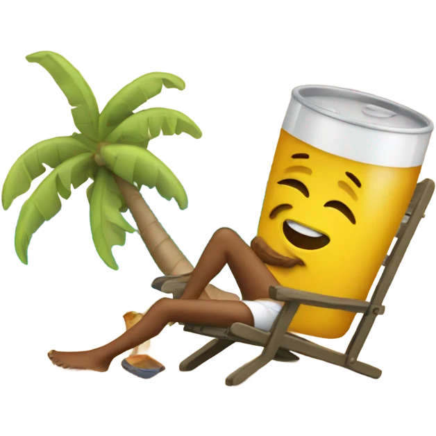 Drunk on a beach emoji