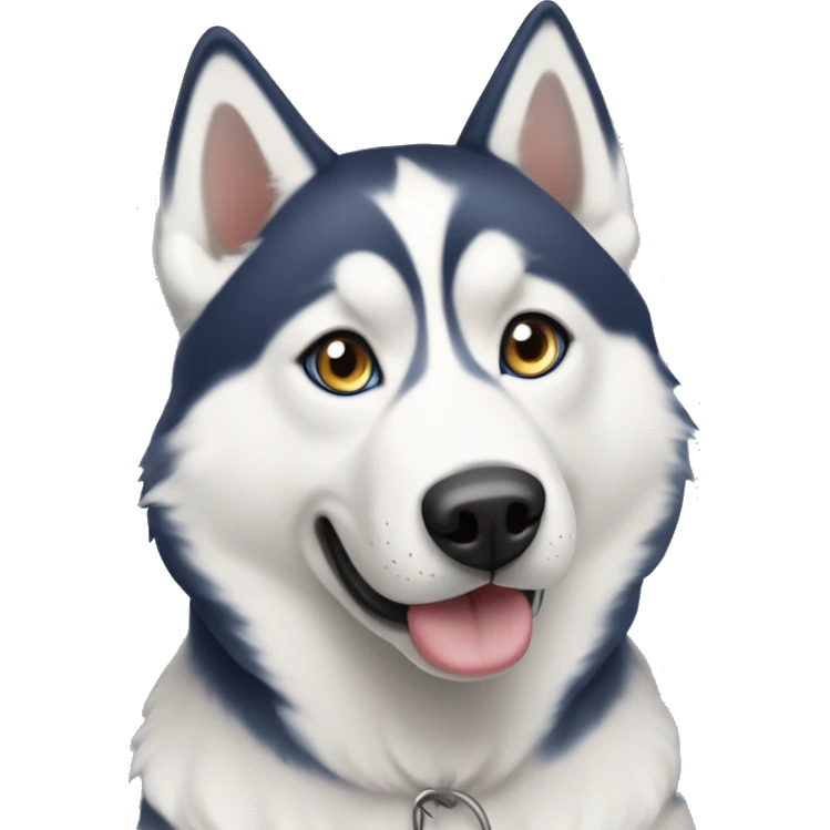 Husky with heterochromia eyes￼ emoji