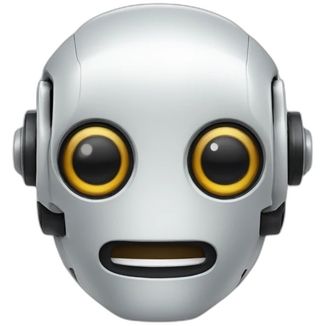 cute head shot robot emoji