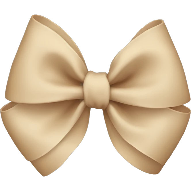 beige bow emoji