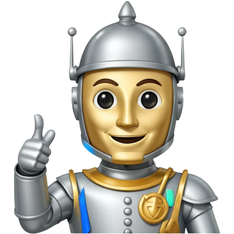 Tin man giving a thumbs up emoji