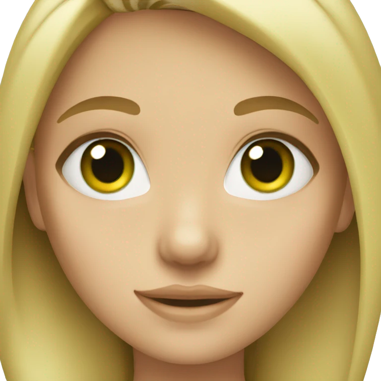 girl with blonde hair and green eyes emoji
