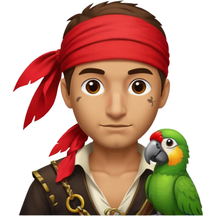 pirate and parrot emoji