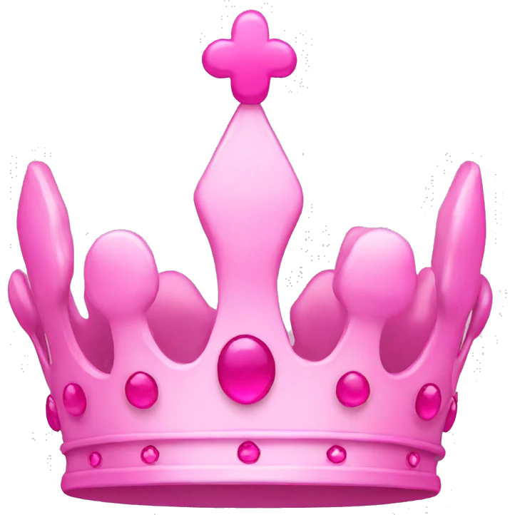 Pink princess crown emoji