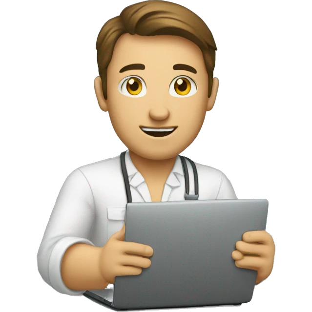 a trader who trades on a computer   emoji