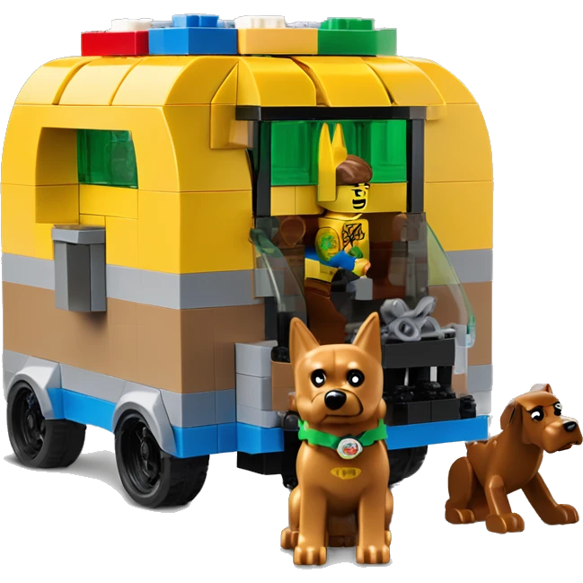 Lego Batman and Scooby 1865 caravan  emoji