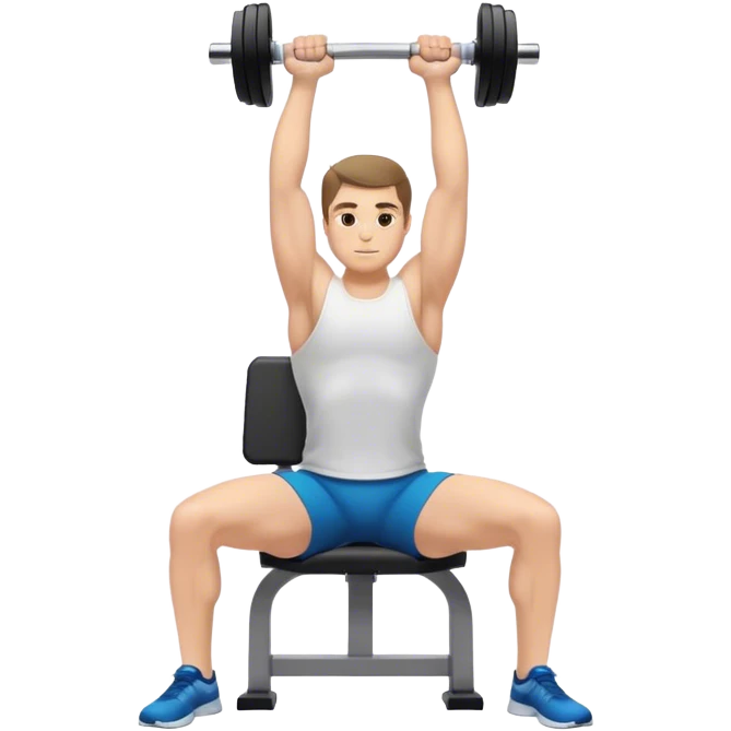 Seated Dumbbell Tricep Extension, 90-degree elbows back emoji