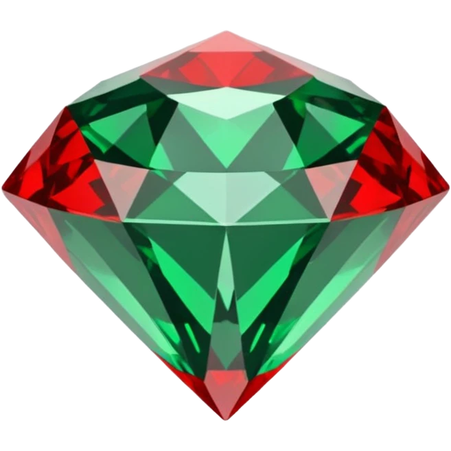 generate a green and a red diamond geometrical form emoji