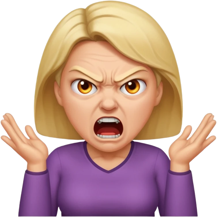 angry mom yelling emoji
