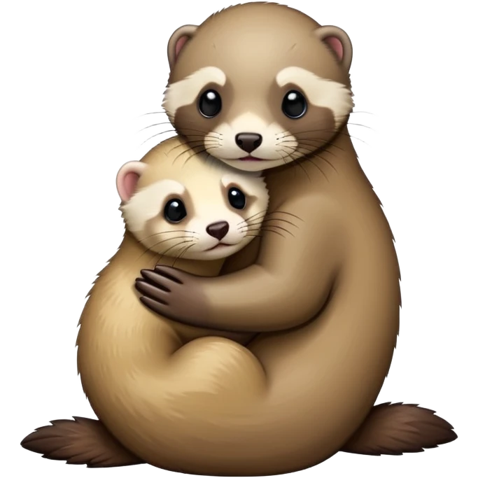 seal hugging ferret  emoji
