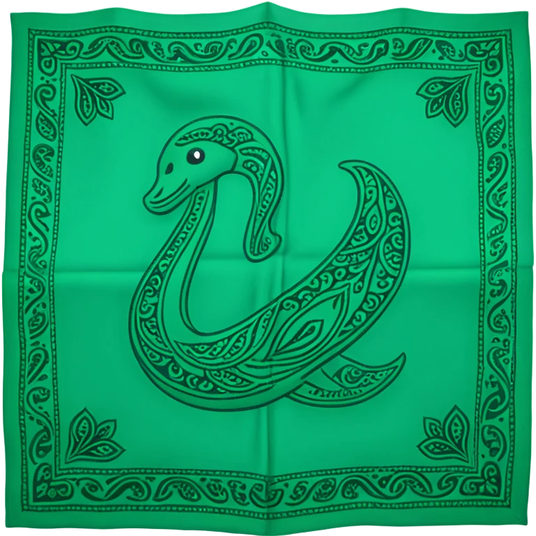 Green Paisley Bandana emoji