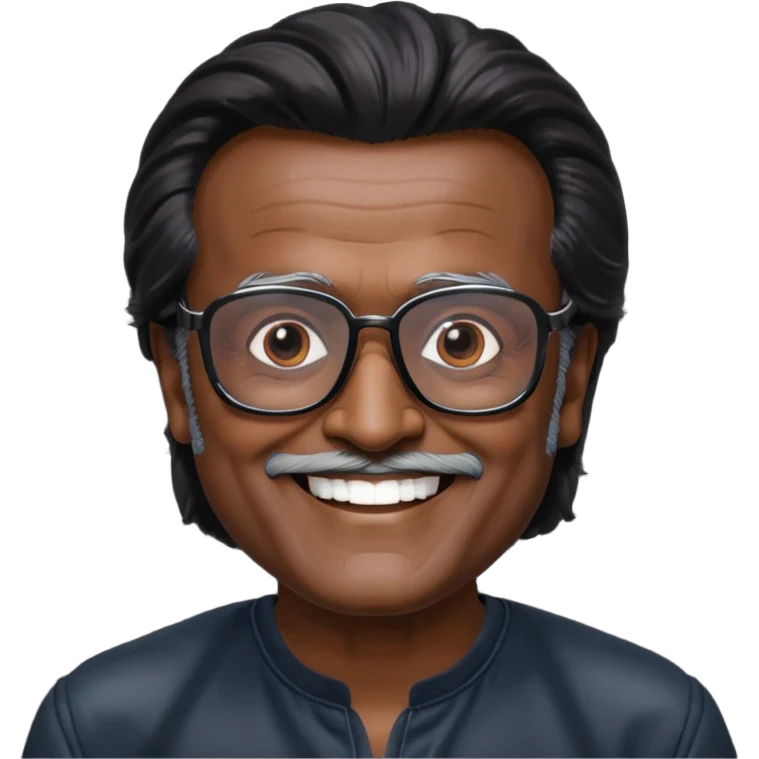 Rajinikanth baasha black cooling glass mass emoji