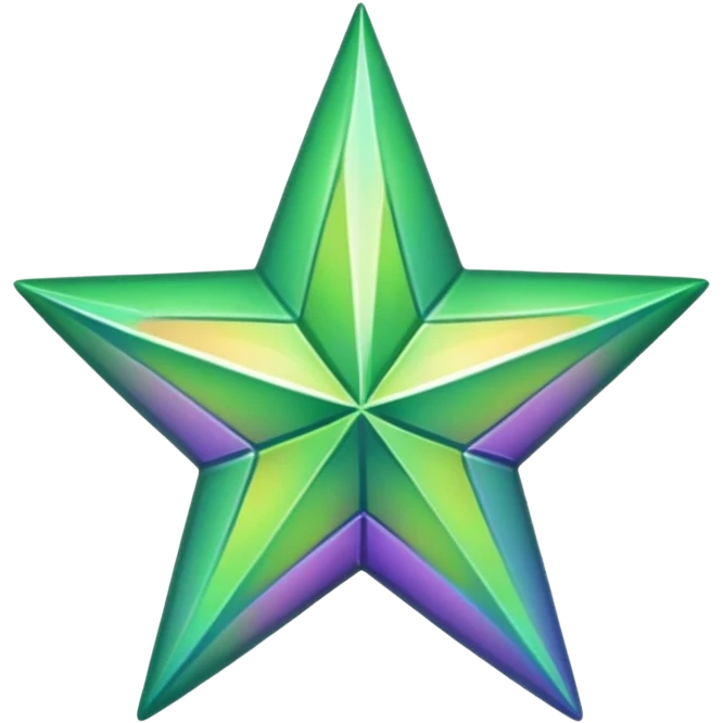 Star colored starbucks green, no face emoji