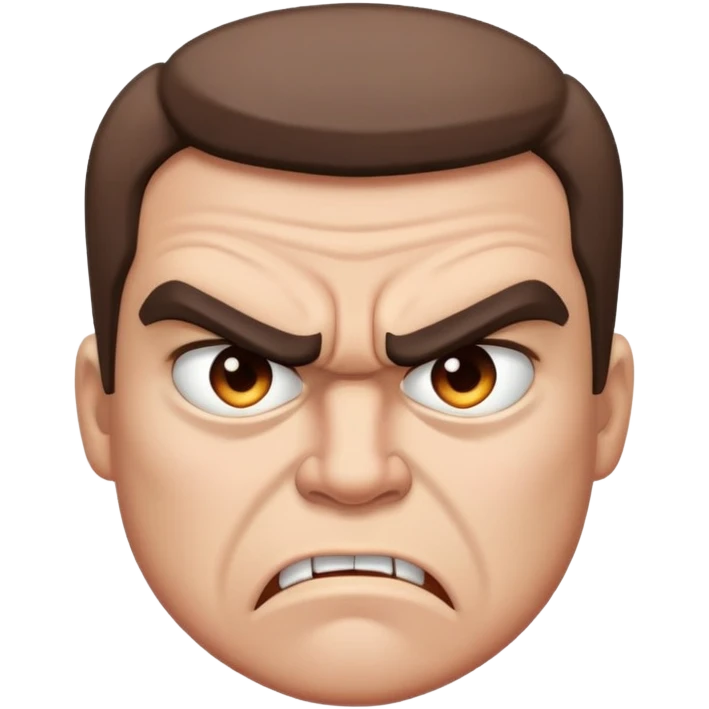 Angry face emoji