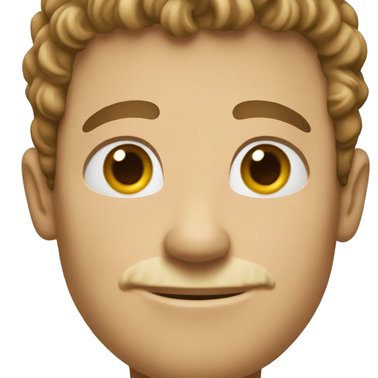 À tall man with short curly hair  emoji