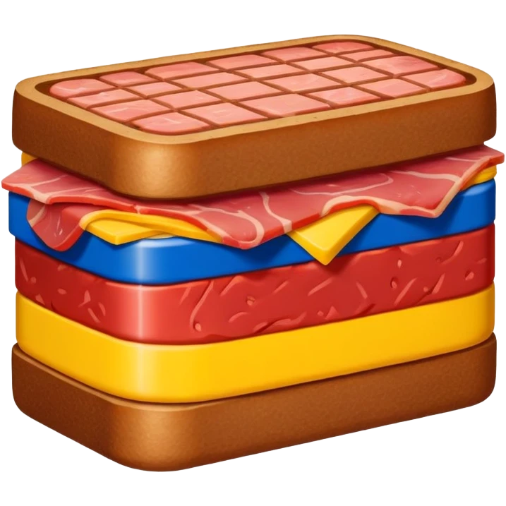  spam meat mondrian style painting emoji