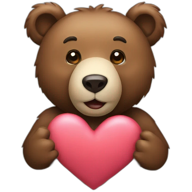Bear with heart emoji