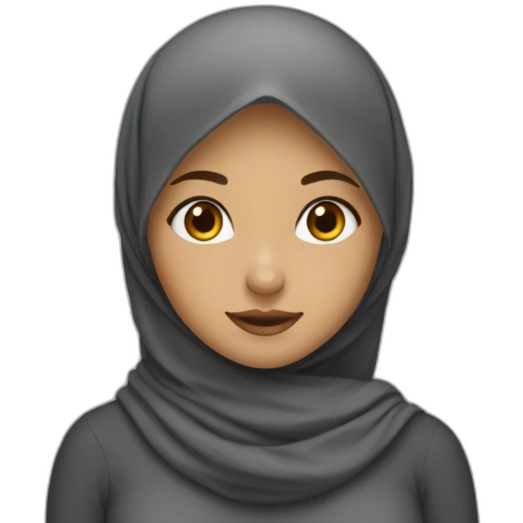 Girl with hijab and her name is Nur emoji