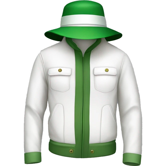 gardener pith helmet jacket white green trees  emoji