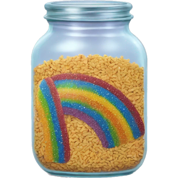 Rainbow Sprinkles in a jar emoji