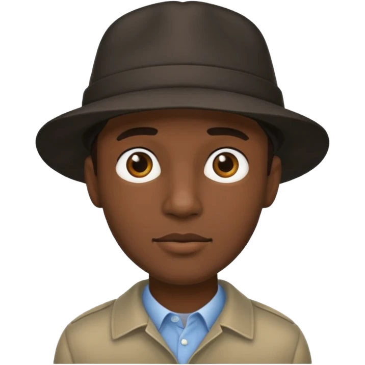 Black guy wearing a hat emoji