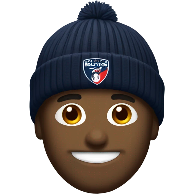 Man wearing a Bolton Wanderers beanie emoji