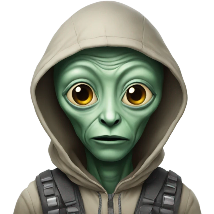 Realistic alien  emoji
