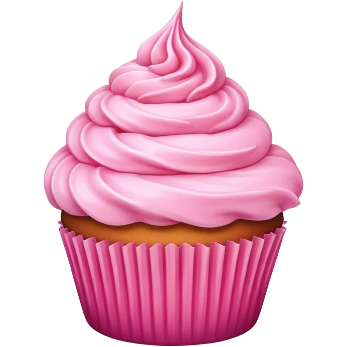 cupcake with pink icing emoji