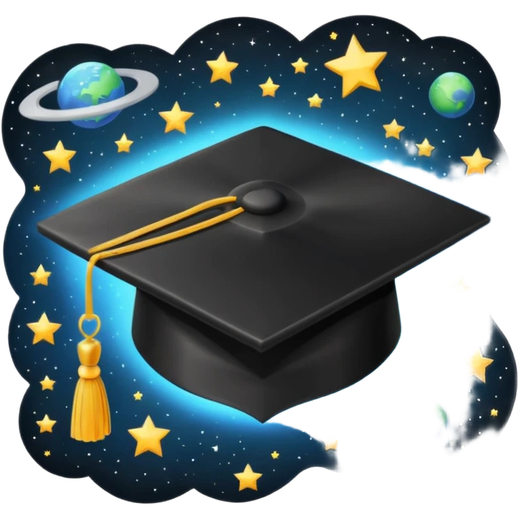 Graduation Cap in aSpace emoji