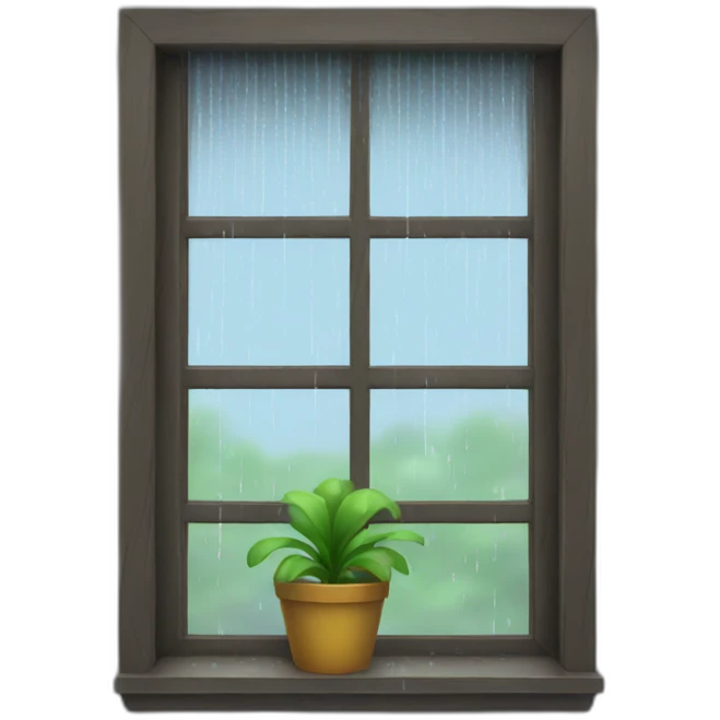 rain outside the window emoji