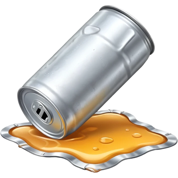 beer can lying on the ground emoji