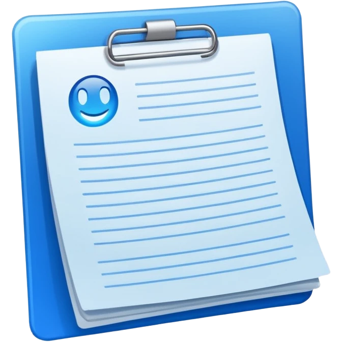 digital document with a blue header emoji