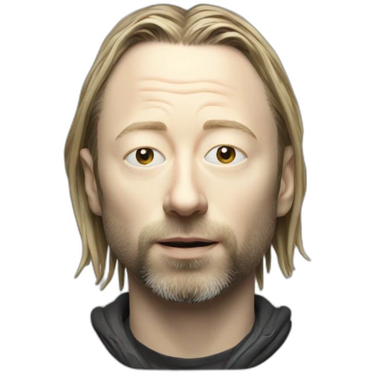 Thom Yorke in rainbows bust emoji